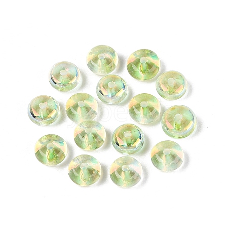 Baking Paint Electroplate Transparent Glass Beads EGLA-Q141-01B-A11-1