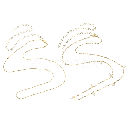 2Pcs Alloy Snake Chain Chain Belts Sets AJEW-CJC0015-005-1