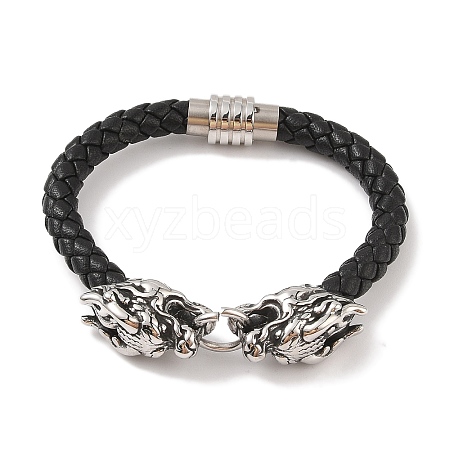 Braided Microfiber Leather Cord Bracelets BJEW-B096-19C-1