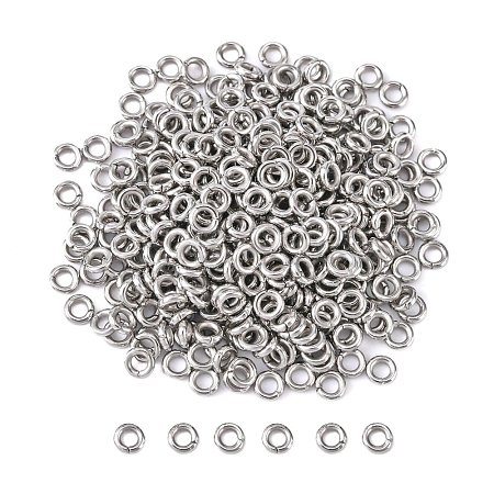 Tarnish Resistant 304 Stainless Steel Open Jump Rings STAS-Q186-02-4x1mm-1