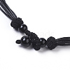 Adjustable Waxed Cord Necklace Making MAK-L027-A04-3