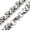 201 Stainless Steel Byzantine Chain Necklace NJEW-F222-30P-2