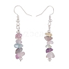 Natural Fluorite Chips Beaded Jewelry Set SJEW-JS01232-02-6