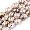 Natural Baroque Pearl Keshi Pearl Beads Strands PEAR-S019-02B-01-2