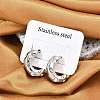 304 Stainless Steel Rhinestone Stud Earrings EJEW-M070-18P-1