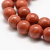 Natural Red Jasper Beads Strands G-G735-49-6mm-A--1