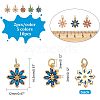 HOBBIESAY 10Pcs 5 Colors Rack Plating Brass Micro Pave Cubic Zirconia Charms ZIRC-HY0001-03-2