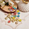 40 Pcs 10 Colors Light Gold Plated Alloy Enamel Charms ENAM-SZ0001-43LG-4