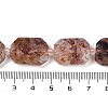 Natural Red Hematoid Quartz/Ferruginous Quartz Beads Strands G-B125-P22-01-4