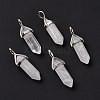 Natural Quartz Crystal Pointed Pendants G-K329-54P-2