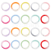   20Pcs 10 Colors Gradient Color Zinc Alloy Spring Gate Rings FIND-PH0017-34-1