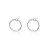 Anti-Tarnish Ring Rhodium Plated 925 Sterling Silver Stud Earrings PB1316-5-1