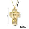 European and American Brass Pave Cubic Zirconis Virgin Mary Cross Pendant Necklaces IK3172-2-1