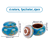 CHGCRAFT 4Pcs 4 Colors Handmade Porcelain Storage Containers CON-CA0001-007-2