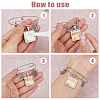 DIY Blank Geometry Alloy Charms Expandable Bangle Making Kit BJEW-DC00003-4