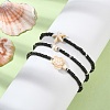 3Pcs 3 Style Synthetic Turquoise & Glass Seed Beaded Stretch Bracelets Set BJEW-TA00375-02-4