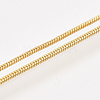 Brass Round Snake Chain Necklace Making MAK-T006-11A-G-3