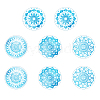 Flat Round PVC Plastic Self Adhesive Window Decorations Accessories AJEW-WH0182-007-1