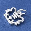 925 Sterling Silver Chinese Zodiac Outline Charms STER-P066-02S-03-2