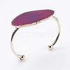 Brass Cuff Bangles BJEW-E316-03A-4