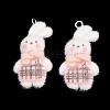 Flocking Opaque Resin Pendants RESI-P053-04A-P-1