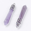 Natural Amethyst Pointed Pendants G-F228-07O-RS-2