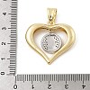 Brass Micro Pave Cubic Zirconia Pendants KK-U047-23G-03-3