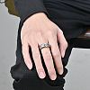 Viking Word Pattern 304 Stainless Steel Finger Rings for Men FS-WG08DAB-06-3