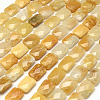 Faceted Rectangle Topaz Jade Beads Strands X-G-R304-13-1