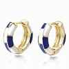 Brass Huggie Hoop Earrings EJEW-S209-06B-1