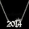 Crown Birth Year 201 Stainless Steel Pendant Necklaces for Women FS-WG4E8F2-75-1