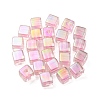 UV Plating Transparent Acrylic European Beads OACR-F004-10F-1