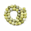 Natural Yellow Mustard Jasper Beads Strands G-Q462-10mm-39-2