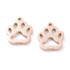 Ion Plating(IP) 304 Stainless Steel Pet Charms STAS-Y002-07RG-1