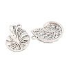Tibetan Style Alloy Conch Shell Pendants TIBEP-Q043-224-RS-3