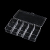 10 Grids Plastic Bead Containers with Cover CON-K002-03E-3