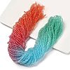 Transparent Painted Glass Beads Strands LS-DGLA-A034-T2mm-A11-1