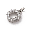 Brass Micro Pave Cubic Zirconia Charms KK-U033-08P-2