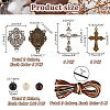   Wood Rosary Beaded Style Necklaces Bracelet Making Kit DIY-PH0021-64-2