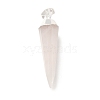 Natural Rose Quartz Pointed Pendants G-P487-02P-2