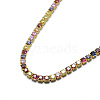 Brass Micro Pave Colorful Cubic Zirconia Cup Chain CHC-C023-03G-1