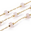 Handmade Natural Rose Quartz Beaded Chains CHC-E019-02E-1