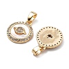 Brass Micro Pave Cubic Zirconia Charms KK-L222-019G-3