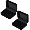2Pcs Flocking Cufflinks Boxes CON-BBC0001-17-1