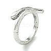 Snake Alloy Open Cuff Rings RJEW-K275-70AS-1