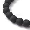 2Pcs 2 Style Synthetic Hematite & Glass Round Beaded Stretch Bracelets Set BJEW-JB10050-03-5