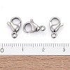 304 Stainless Steel Lobster Claw Clasps STAS-AB12-4