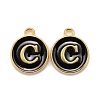 Golden Plated Alloy Charms LS-ENAM-S118-02C-1
