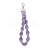 Beaded Cotton Mobile Phone Strap HJEW-JM02734-4