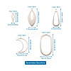 Yilisi 20Pcs 5 Styles 201 Stainless Steel Open Back Bezel Pendants STAS-YS0001-09-6